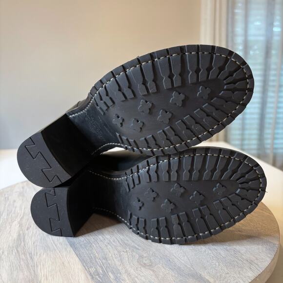 Office of Angela Scott Mrs. Robinson Black Leather Women’s Oxford Heel Shoes 8.5 - Picture 8 of 12